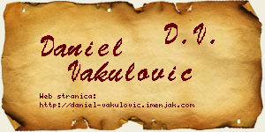 Daniel Vakulović vizit kartica